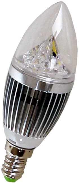 EuroLight LED žárovka E27, 5W, 3000k - svíčka