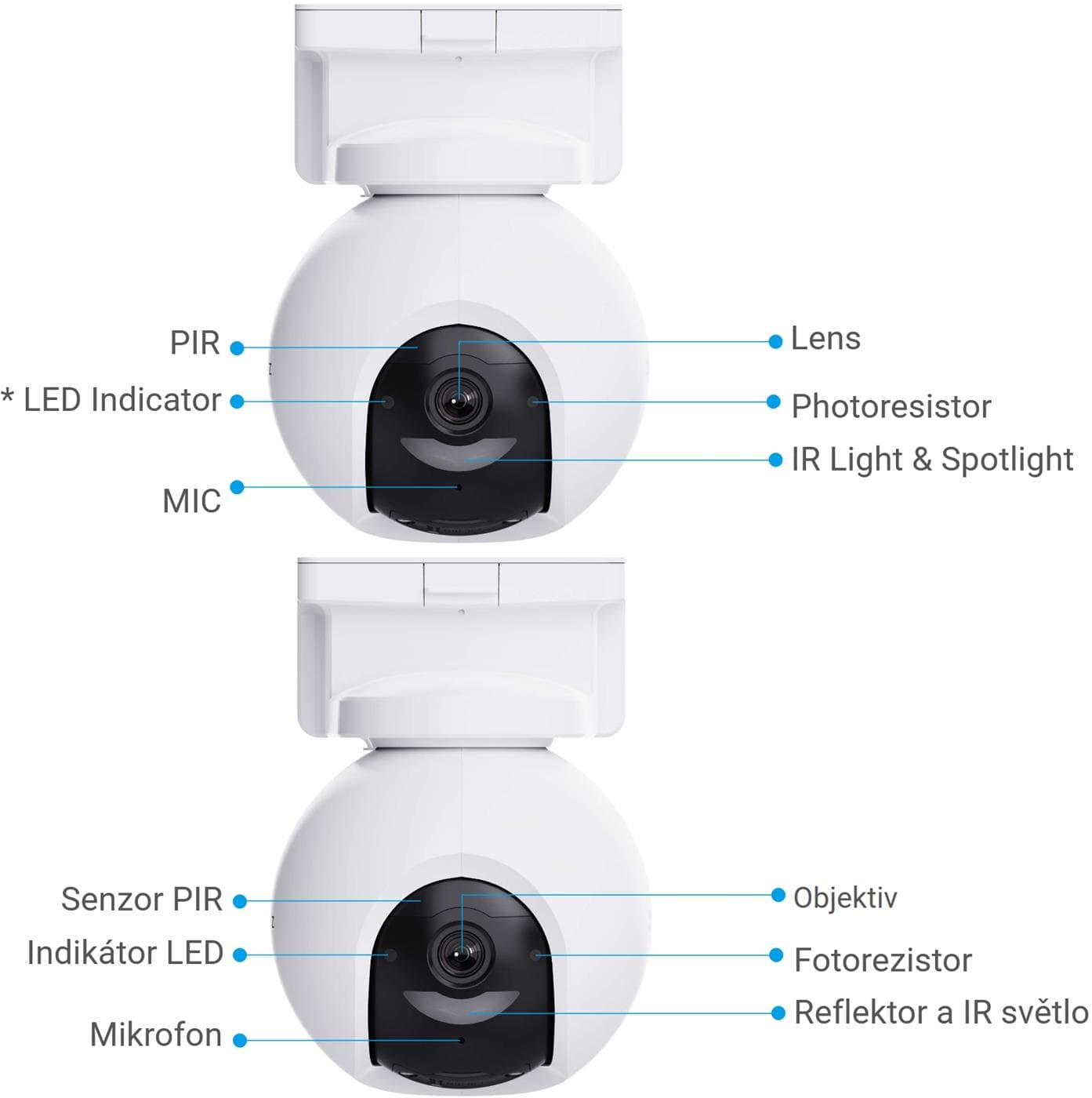 Ezviz HB8 Pro 4K, Otočná Wi-Fi kamera na baterii, 8MP