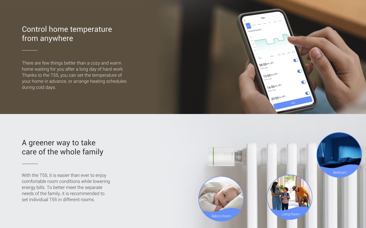 Ezviz T55 Chytrá termostatická hlavice 