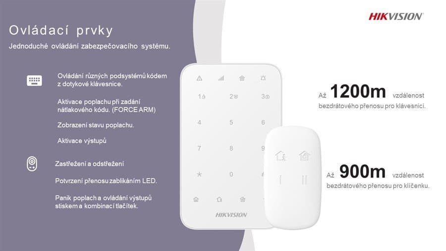 Hikvision AX PRO Bezdrátová klíčenka, černá
