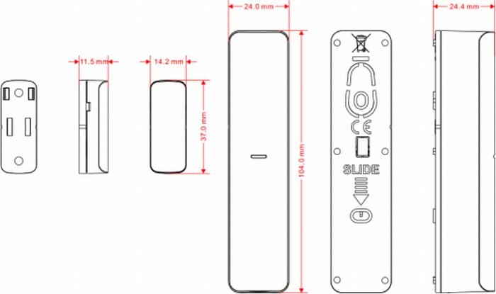 Hikvision AX PRO Bezdrátový magnetický kontakt, černý