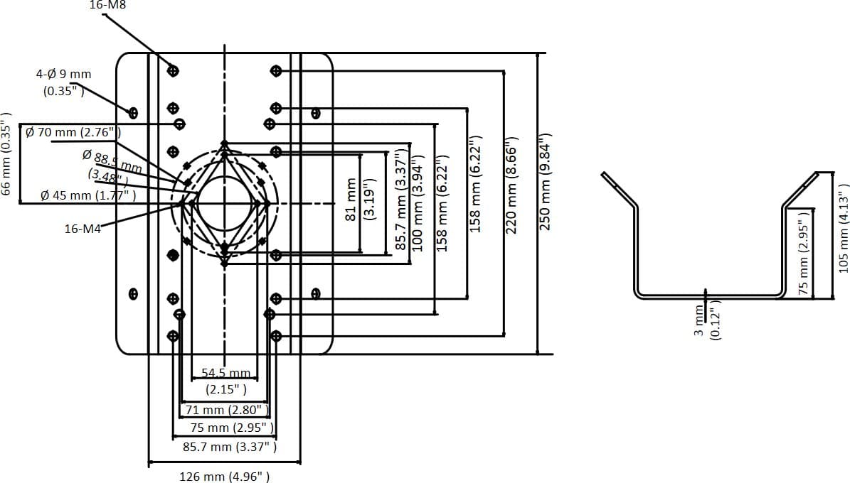 Hikvision DS-1276ZJ-SUS - adaptér na roh
