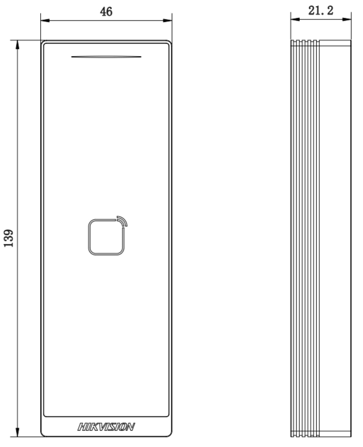 Hikvision DS-K1105EMB - Čtečka M1/EM Karet