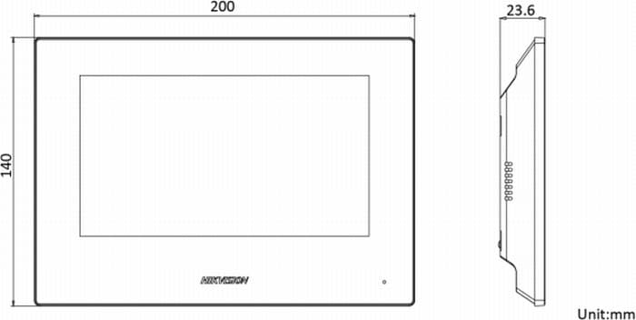 Hikvision DS-KH6320-LE1(B) - 7" IP dotykový monitor, PoE