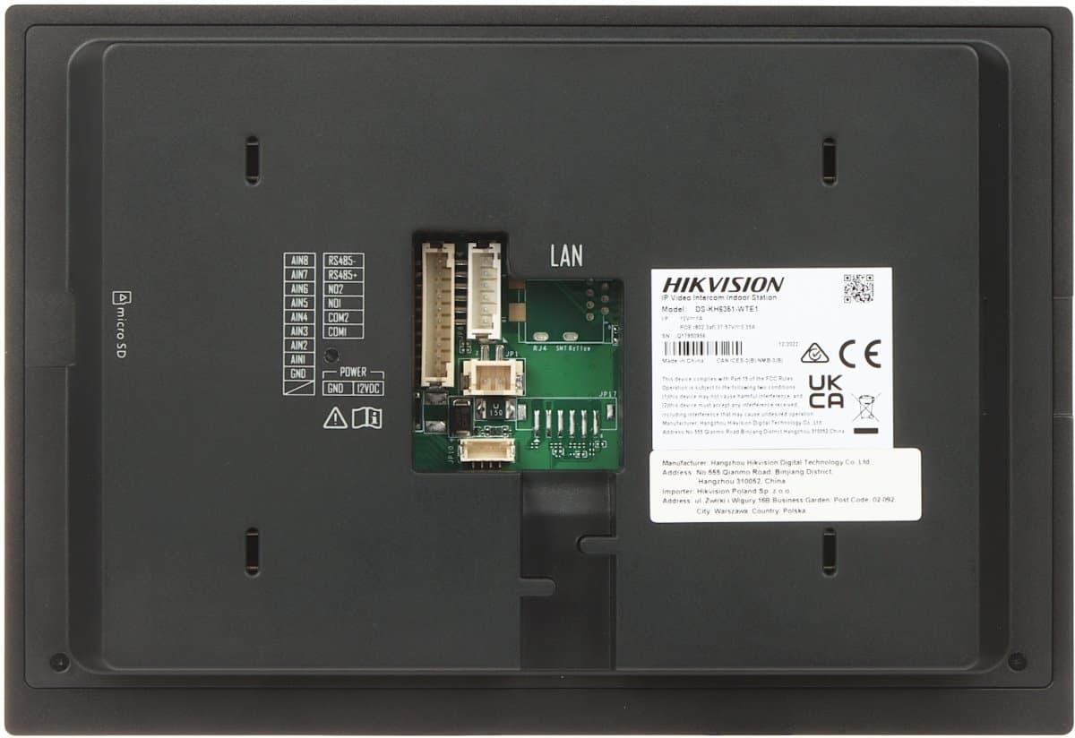 Hikvision DS-KH6351-TE1 - 7" IP dotykový monitor, PoE