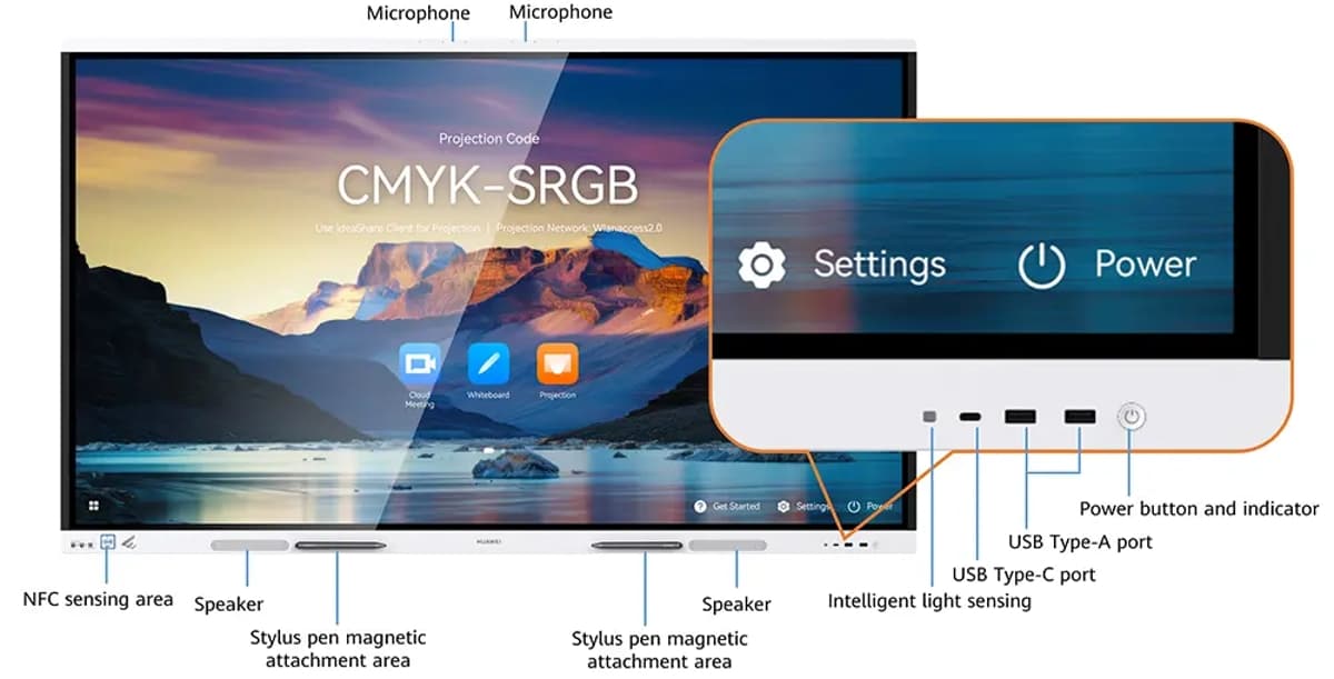 Huawei IdeaHub Board 3 Pro - Interaktivní Tabule, 65"