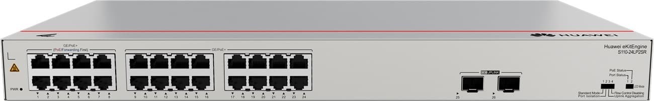 Huawei S110-24LP2SR Gigabitový PoE switch, 2x SFP
