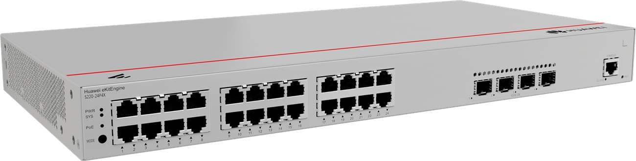 Huawei S220-24P4X Gigabitový PoE switch, 4x SFP+