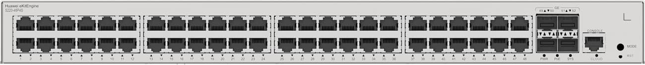 Huawei S220-48P4S Gigabitový PoE switch, 4x SFP