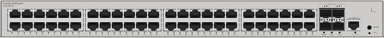 Huawei S220-48P4X Gigabitový PoE switch, 4x SFP+