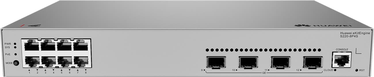 Huawei S220-8P4S Gigabitový PoE switch, 4x SFP
