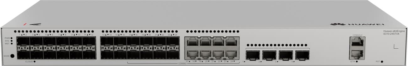 Huawei S310-24ST4X Optický switch, 8x Combo ETH, 4x SFP+