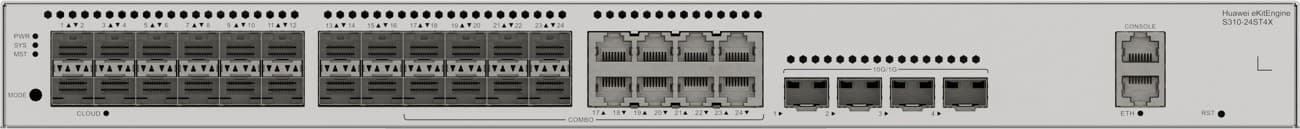 Huawei S310-24ST4X Optický switch, 8x Combo ETH, 4x SFP+