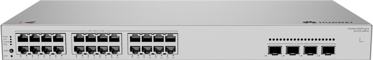 Huawei S310S-24P4J Gigabitový PoE swictch, 4x 2.5G SFP