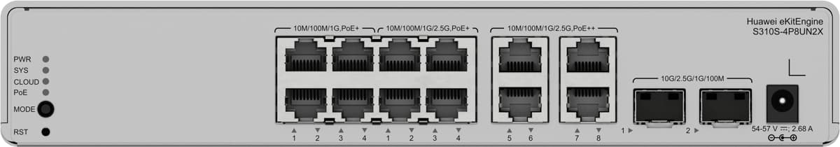 Huawei S310S-4P8UN2X 2.5G Cloud PoE Switch
