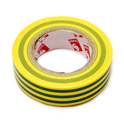 Izolační páska PVC 15 mm / 10m žlutozelená