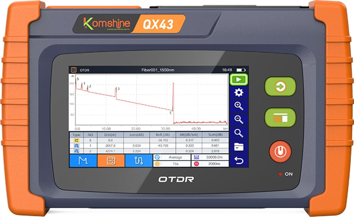 Komshine QX43-S1 FTTx-OTDR - Tester pro Optické Sítě