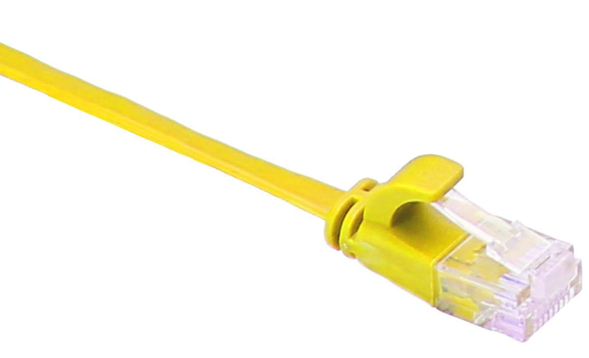 Masterlan comfort patch kabel UTP, flat, Cat6, 0,25m, žlutý
