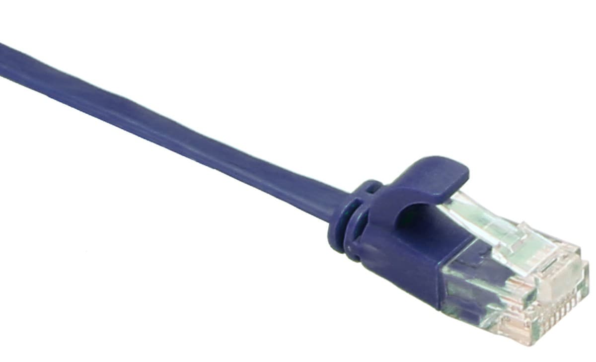 Masterlan comfort patch kabel UTP, flat, Cat6, 3m, modrý
