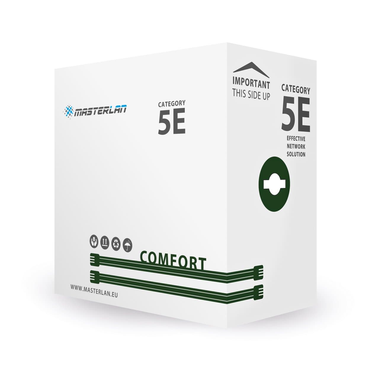 Masterlan Comfort UTP kabel drát Cat5e, PVC, 24AWG, 305m