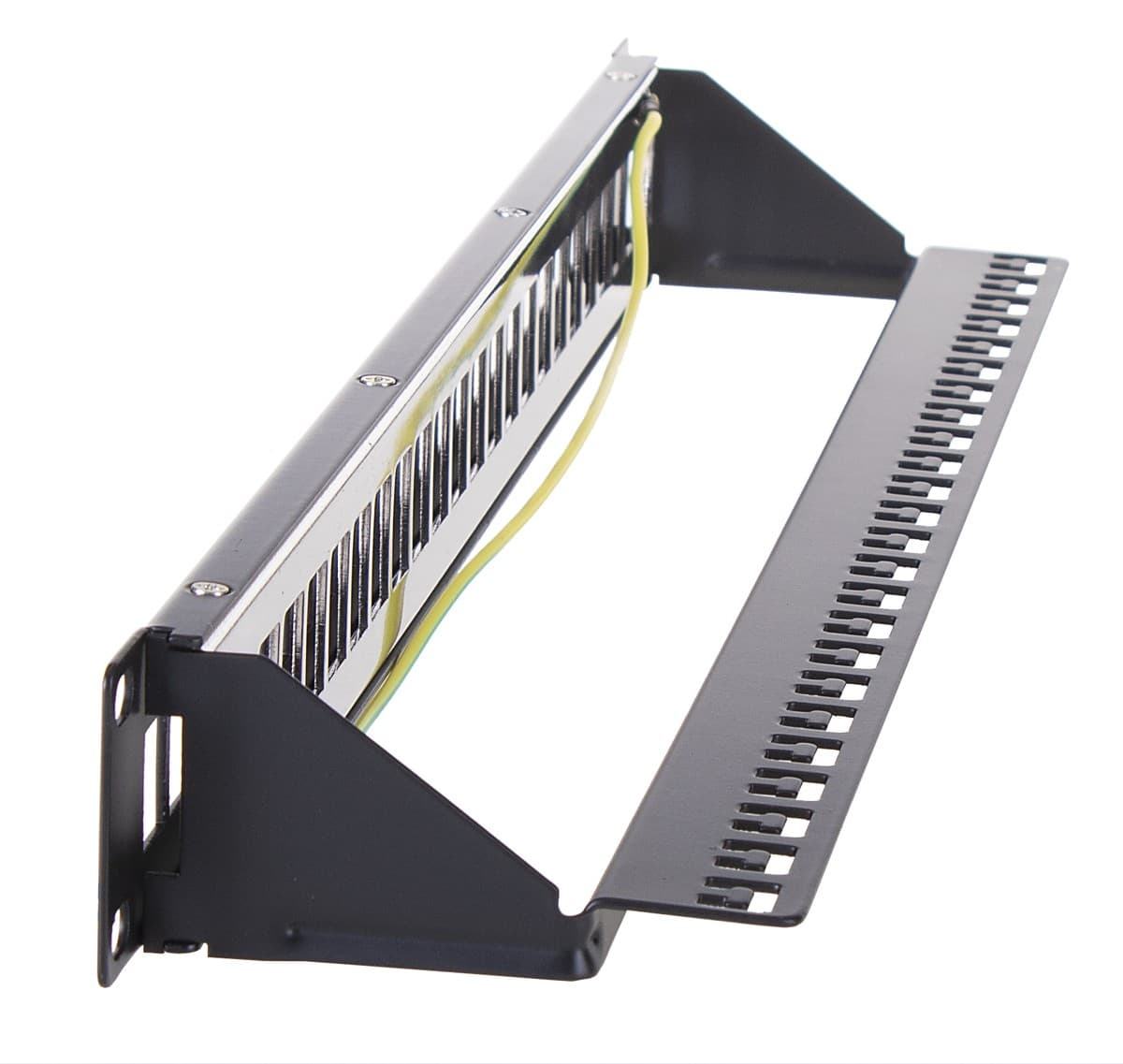 Masterlan patch panel 19", 24xRJ45, 1U, prázdný, zemněný