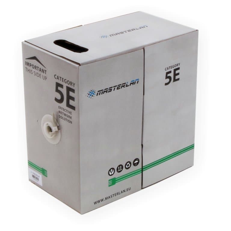 Masterlan UTP kabel drát Cat5e, PVC, 24AWG, 1m, max. 50m