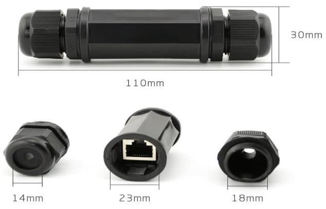 Masterlan venkovní STP spojka, Cat.5e/6/7, IP68, RJ45-RJ45