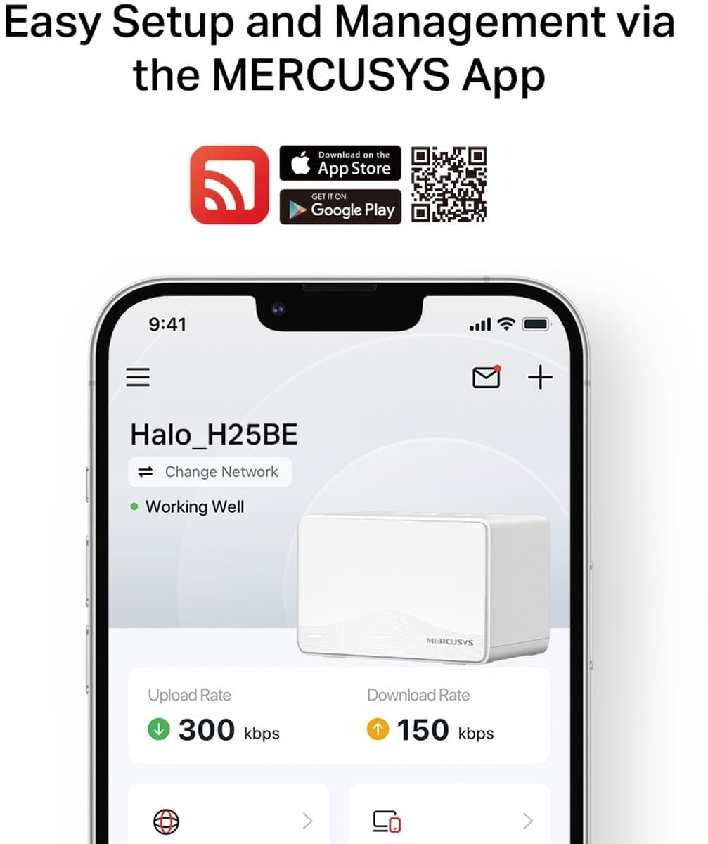 MERCUSYS Halo H25BE(2-pack) Halo Mesh Wi-Fi 7 System
