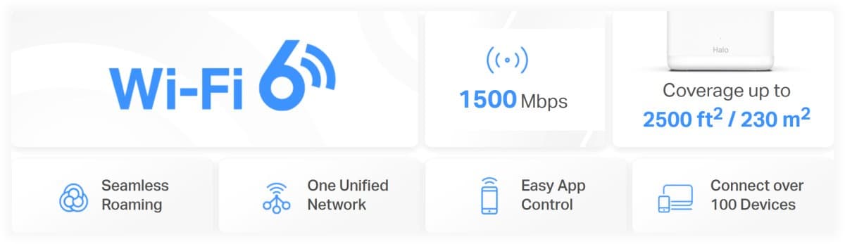 MERCUSYS Halo H60X(1-pack), Halo Mesh WiFi 6 systém