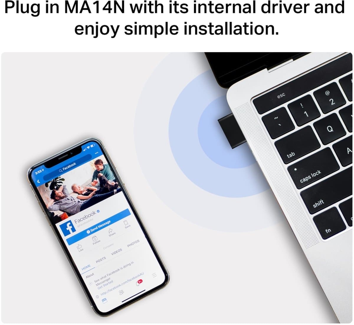 MERCUSYS MA14N - Bezdrátový USB nano adaptér