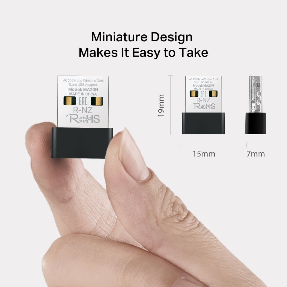 MERCUSYS MA20N Nano Dual-Band bezdrátový USB adaptér
