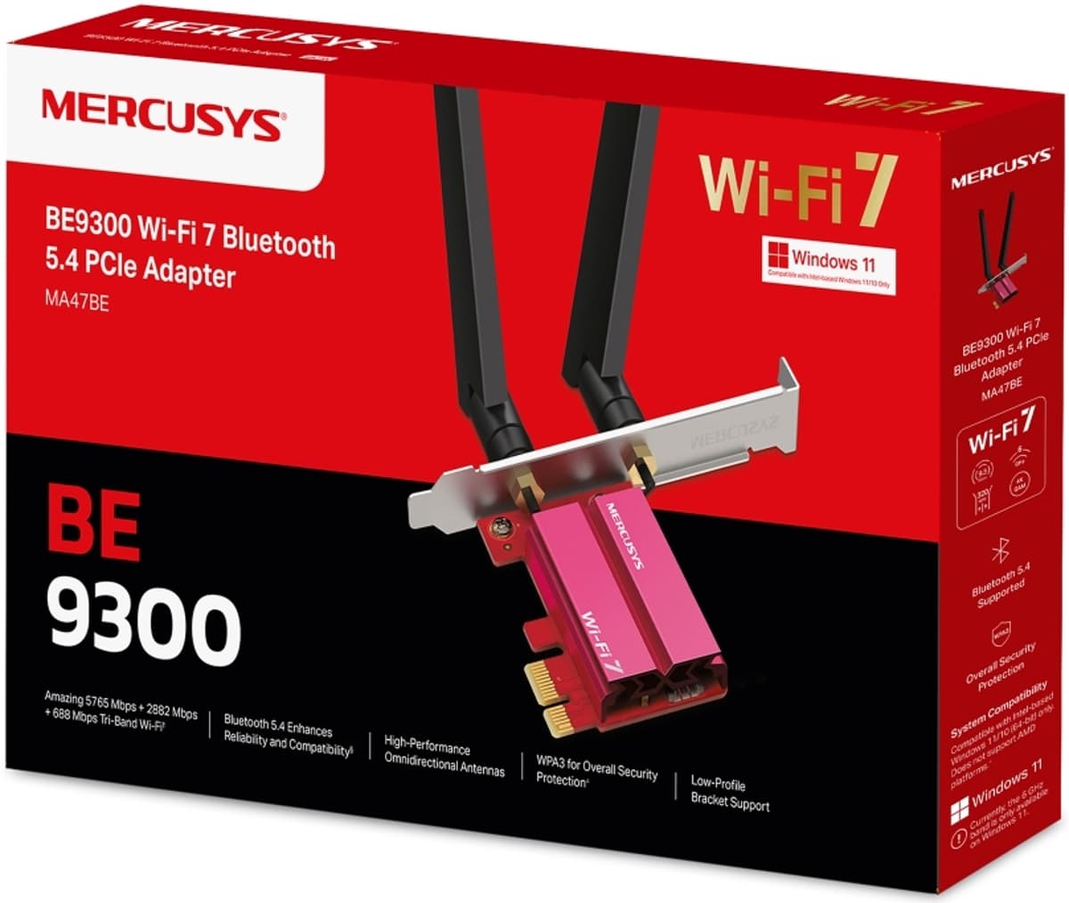 MERCUSYS MA47BE - Wi-Fi 7 a Bluetooth PCIe Adaptér