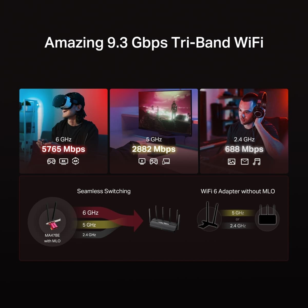 MERCUSYS MA47BE - Wi-Fi 7 a Bluetooth PCIe Adaptér