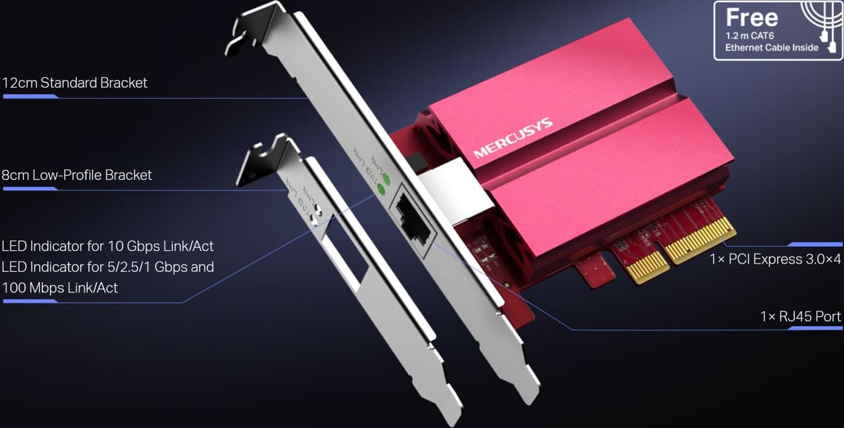 MERCUSYS MA510E, 10G PCIe Síťová karta