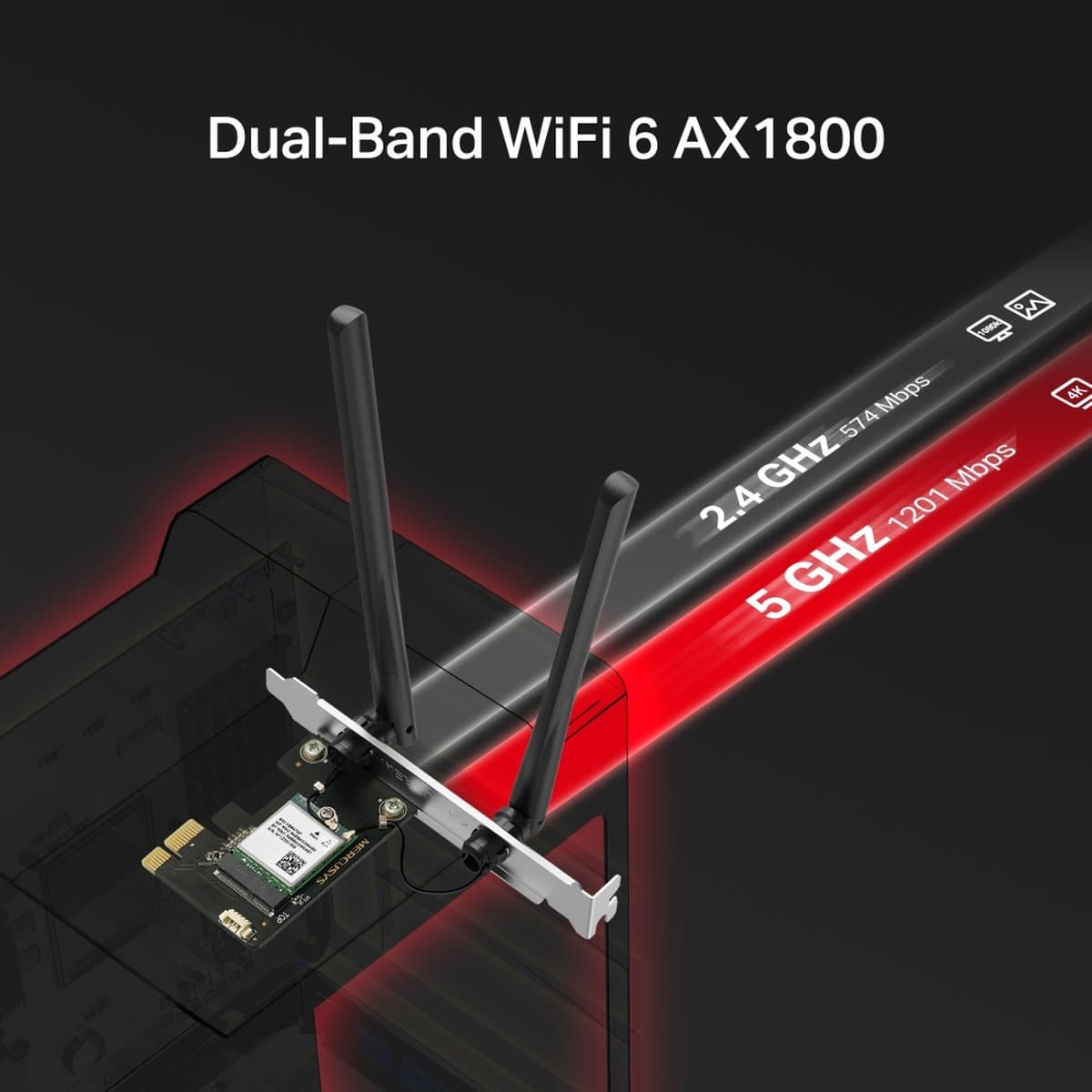 MERCUSYS MA70XE Wi-Fi 6 a Bluetooth 5.4 PCIe Adaptér