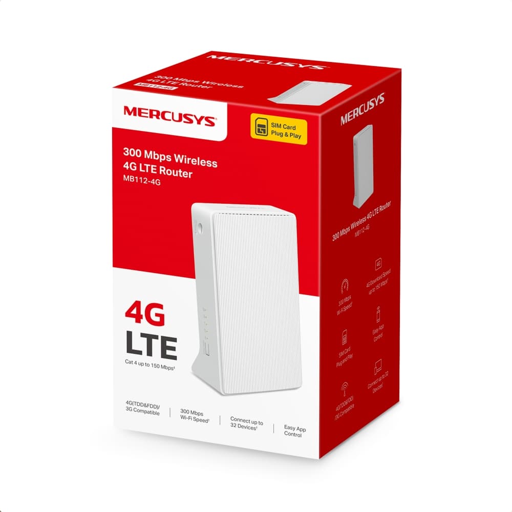 Mercusys MB112-4G - 4G router, Wi-Fi 4