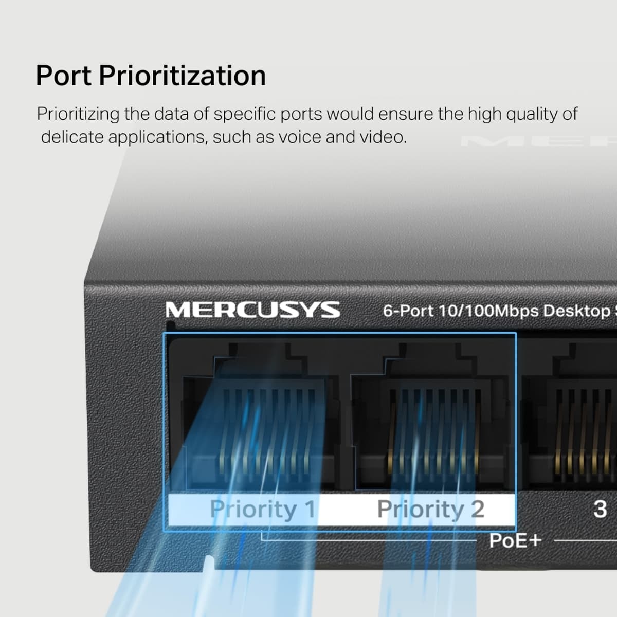 MERCUSYS MS106GP, Gigabitový PoE switch