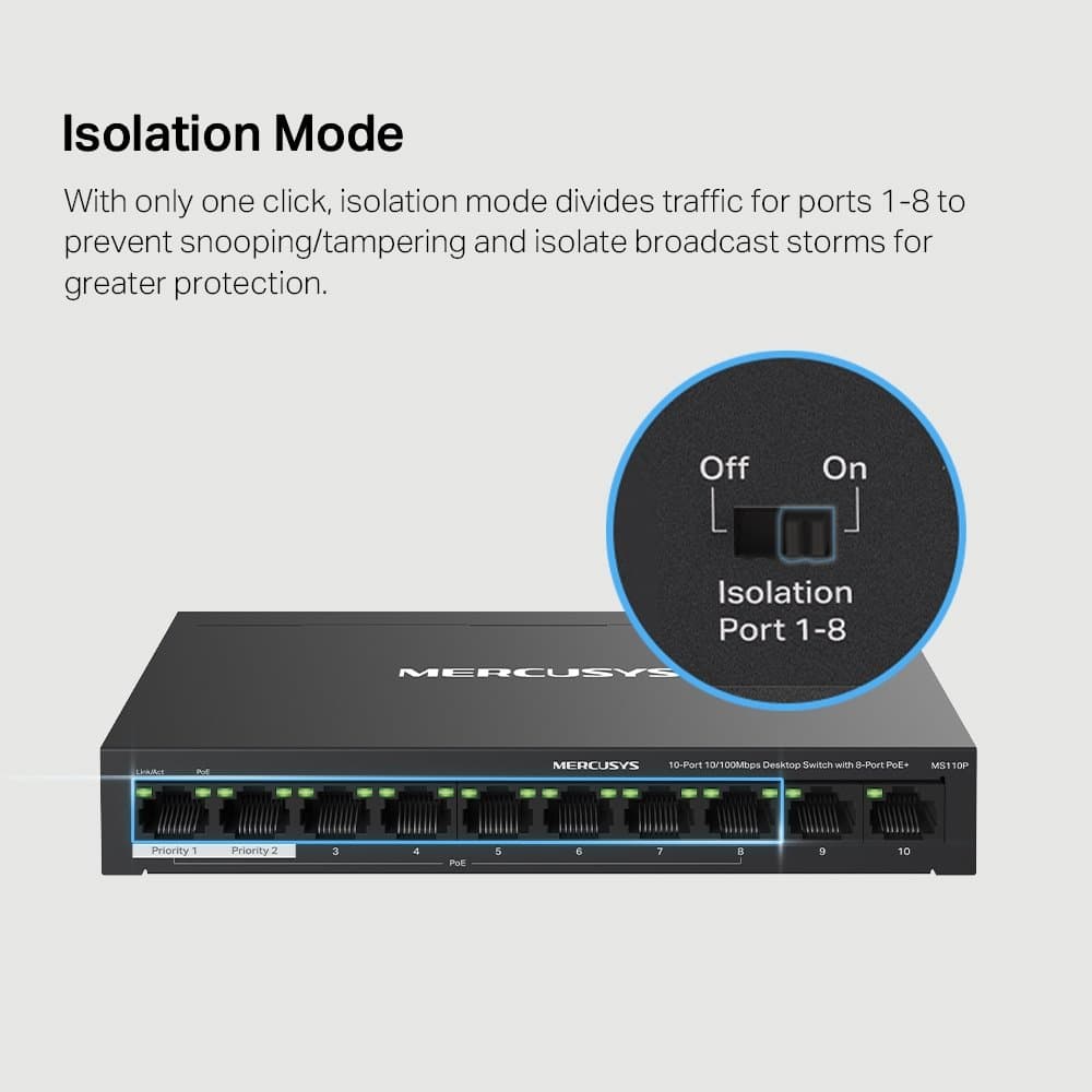MERCUSYS MS110P PoE switch