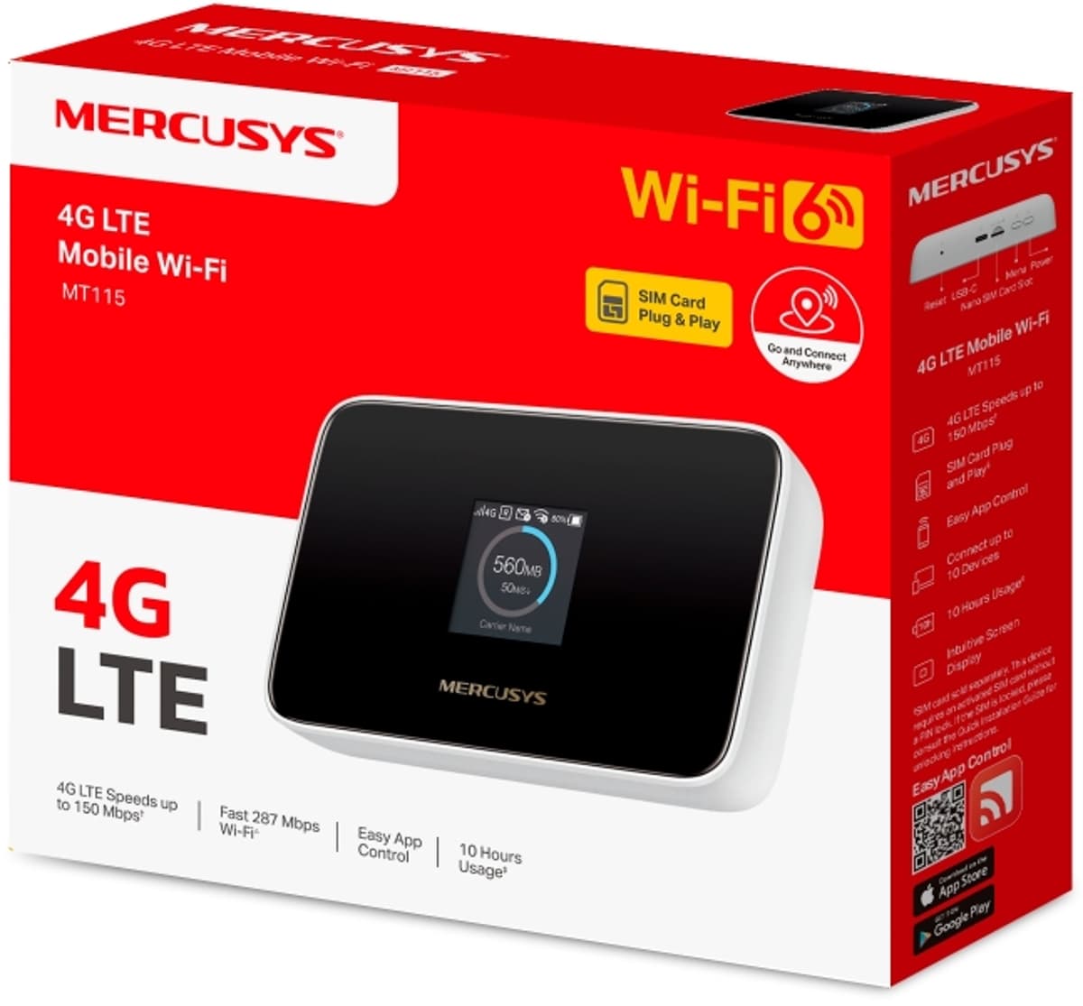 MERCUSYS MT115 - Bezdrátový Router s 4G LTE