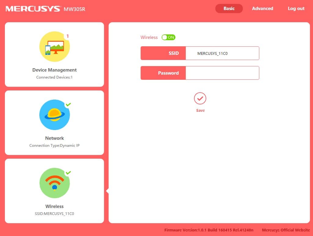 MERCUSYS MW305R Wi-Fi Router, 300Mbps