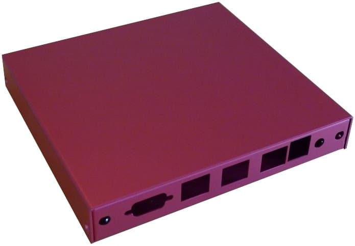 Montážní krabice CASE1D2REDU, 3x LAN, 2x SMA, USB, červená