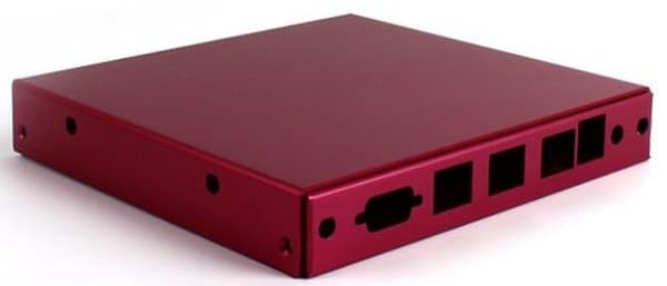 Montážní krabice CASE1D2REDU6, 3x LAN, 6x SMA, USB, červená