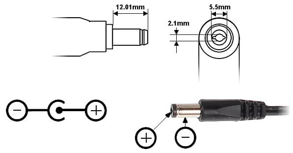 Napájecí adaptér venkovní na stěnu 12V, 1.5A