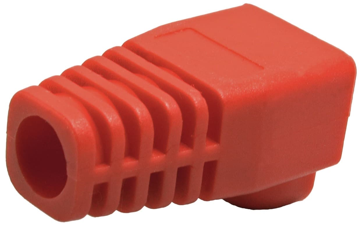 Ochranná krytka RJ45 s ochranou západky, červená