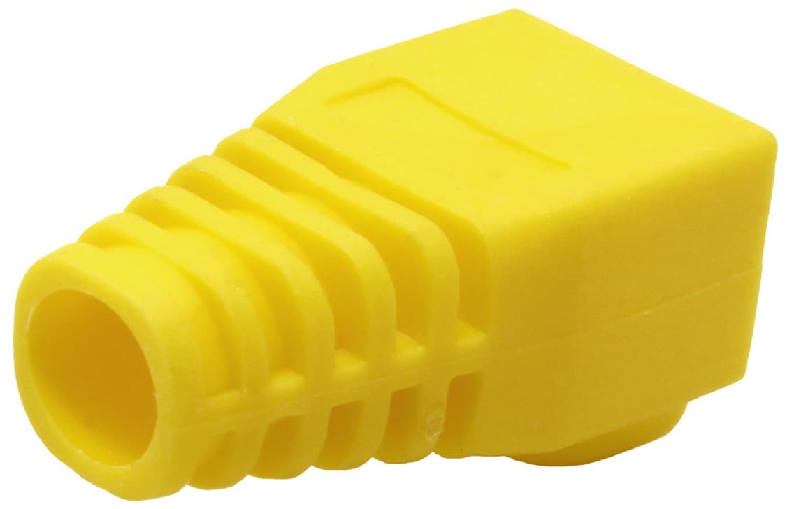 Ochranná krytka RJ45 s ochranou západky, žlutá