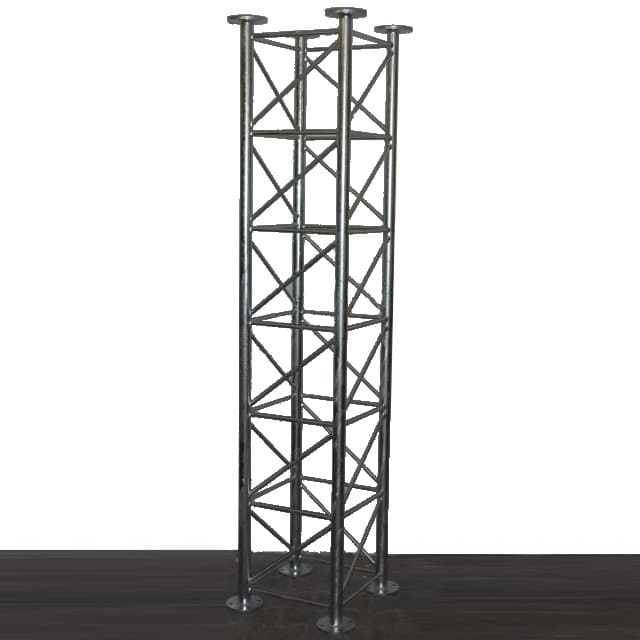 Příhradový stožár čtyřhran, výška 2m, d=48mm