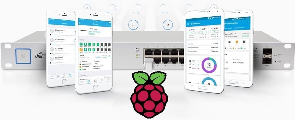 Raspberry Pi 4B 2GB RAM UniFi Controller, rackmount