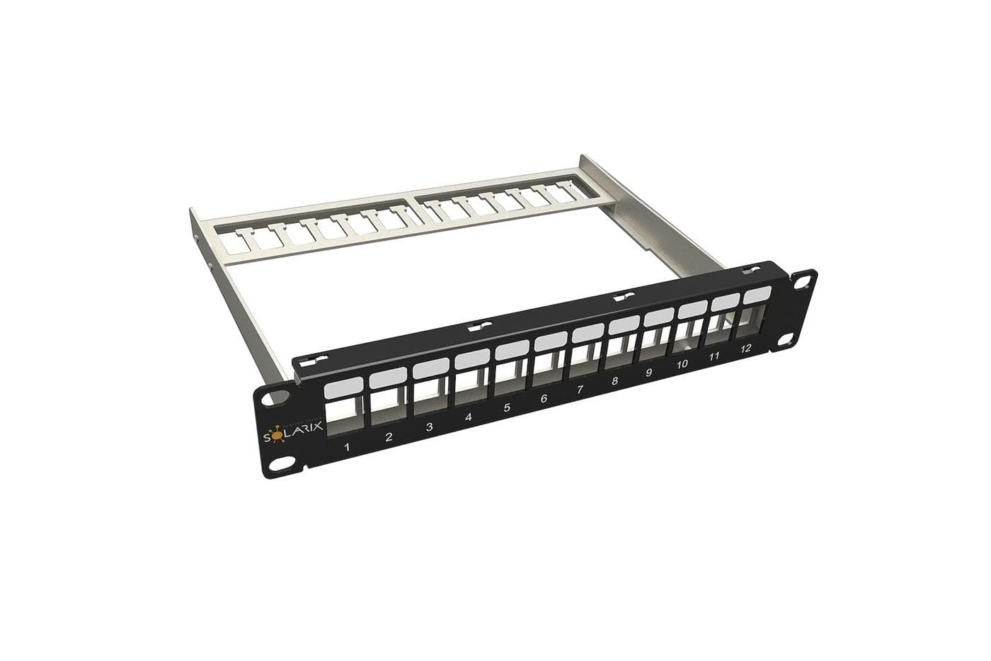 Solarix 10" modulární neosazený patch panel 12 portů 1U 