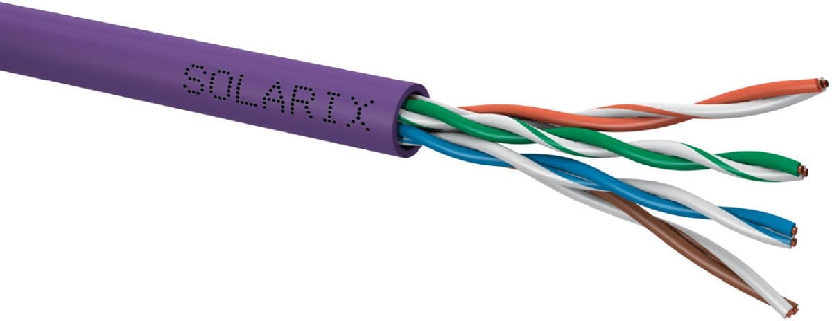 Solarix instalační kabel CAT5E UTP LSOH 305m box
