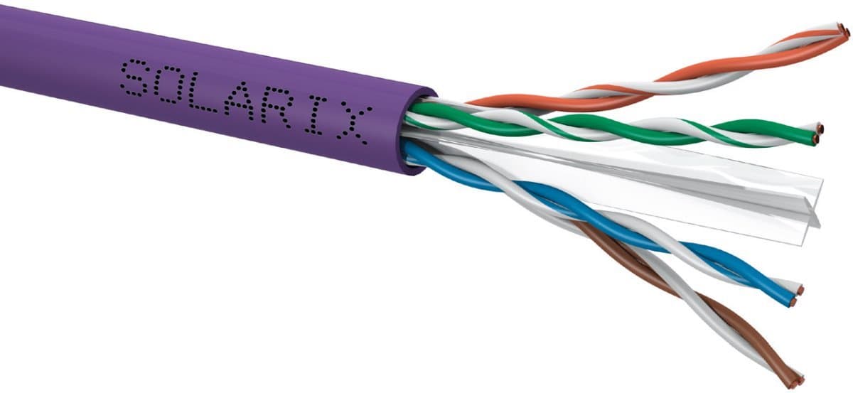 Solarix instalační kabel CAT6 UTP LSOH 100m box